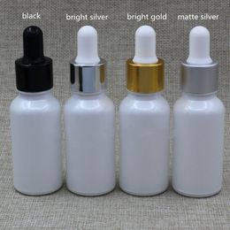 100pcs 10ml Glass Dropper Bottle Pearl White Glass Bottle Jars Vials With Pipette For Cosmetic