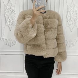 Women's Fur Faux Fur Women Faux Fur Coat Autumn Winter High Quality Fluffy Short Coat Faux Fur Jacket Ladies furry Fashion Tops 231108