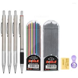 Haile 2.0mm Metal Mechanical Pencil Set School Office Painting Art Drawing Automatic With Lead Supplies Writing Stationer