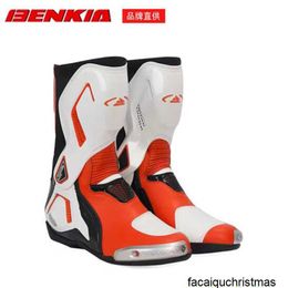 Motorcycle Cycling Boots Authentic BENKIA Footwear BENKIA Motorcycle Riding Boots Motorcycle Cross Country Racing Shoes Warm and Anti Drop Riding Shoes Four S HBJI