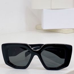 Designer Acetate Fashion Symbol Black Sunglasses PR14 Modern Feminine Style Large Frame Irregular Design Bold Geometric Line Glasses 14ZS