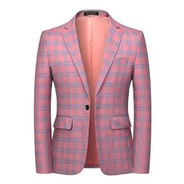 Men's Suits Blazers Fashion Spring and Autumn Casual Men plaid Blazer Cotton Slim England Suit Blaser Masculino Male Jacket Blazer S-6XL 231108