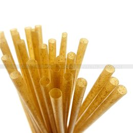 Disposable Cups Straws 100Pcs Disposable Straw Natural Sugar Cane Bagasse for Drinkware Bar Accessory Coffee Drink Straw Environmentally Friendly 20cm 231109