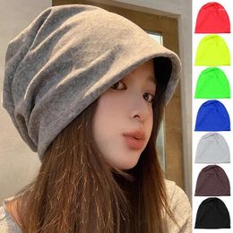 Berets Unisex Women Men Knitted Winter Beanie Outdoor Warm Ski Crochet Slouch Hat Cap Candy Colour Oversize Soft Casual Skullies