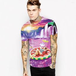 Men's T Shirts 2023 Men/Women T-shirt Short Sleeve Summer 3D Beautiful Swimming Women Printed Tops Tees Size S-3XL NA235