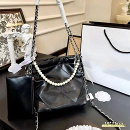 Designer bag Shoulder Bag pearl chain bags purse designer woman handbag mini bag high quality leather 2023 Master Quality Designer Bags gold coin bag cheap price