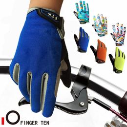 Cycling Gloves Boys Girls Kids Cycling Gloves Full Finger Bike Bicycle Breathable Glove Touchscreen Grip Outdoor 2-11 Year Drop 231109