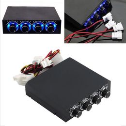 Freeshipping 35inch PC HDD CPU 4 Channel Fan Speed Controller Led Cooling Front Panel Promotion Wholesale Store Wrfqe