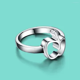Cluster Rings 925 Sterling Silver Ring For Women's Special Fruit Pendant Female Solid Body Jewellery Charm Valentine's Day Gift