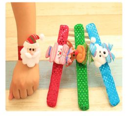 Christmas decorations light sequins Christmas wreath of Christmas gifts for children pat Bracelet hand ring LED toys TY20412596790