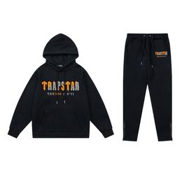 Mens Hoodie Trapstar Tracksuit Set Designer Embroidery Letter Luxury Black White Grey Rainbow Color Summer Sports Fashion Cotton Cord Top Short Sleeve Size xxl