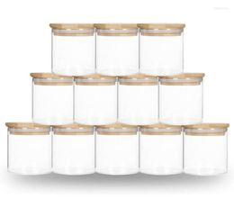 Storage Bottles Glass Spice Jars Containers Airtight Bamboo Cover Food Canister Sets For Kitchen Counter Jar Lids Flour Pantry Can5877648
