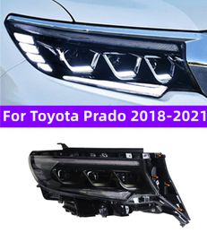 Car Styling Headlights For Toyota Prado 20 18-20 21 Full LED Daytime Running Light Turn Signal Lens Headlight Auto Assembly