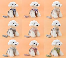 Dog Harnesses Cat Leashes Pet Vest Type Dog Leashes Pet Bowknot Chest Strap Pet Supplies 9 Style XD245536270534