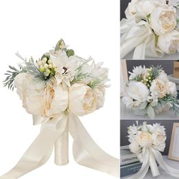 Wedding Flowers Romantic Bouquet For Bride Holding Rose Bridesmaid Bouquets Party Church Home Valentine's Day Decor