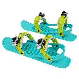 Snowboard Bindings Mini Short Ski Skates Short Mini Skating Ski Shoes Adjuatable Adults Short Shoe Snowblades Portable Fit Into Your Backpack 231109