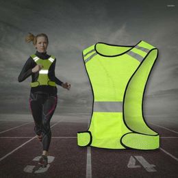 Hunting Jackets Reflective Vest High Visibility Breathable Safety Fluorescent Mesh Suitable For Night Running Cycling Sports Fash R7E1