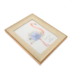 Frames Po Frame Wedding Picture Dried Flower Display Chic Hollow Container Wooden Desktop Holder Home Baby