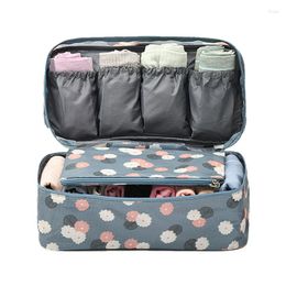 Storage Bags Women Foldable Travel Bra Bag Portable Underwear Organiser Cosmetic Toiletries Separate Women's Waterproof Wash Case