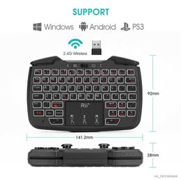 Keyboards Keyboards Mini Keyboard Wireless Game handle Portable Lightweight with Built-In Touchpad for Android Windows TV PC R231109