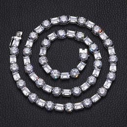 Hot Sale Solid Colored 925 Silver Elegant Fascinated Necklace Irregularity Moissanite