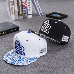New Fashion Embroidery Letter SR Baseball Cap Hip Hop Hat Men And Women Outdoor Sports Leisure Flat Shade Snapback Cap HCS304