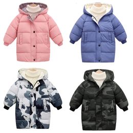 Coat Kids Down Down Outerwear de roupas de inverno Roupas de outono meninos meninas parka casacats de algodão de casacos grandes jaquetas quentes de espessura 2-12y 231108