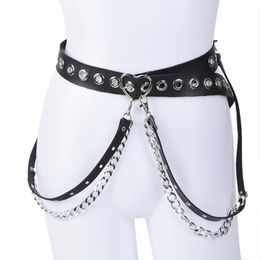 Belts Leather Body Harness Waist Belt Leg Garter Punk Heart Suspenders Band StrapBelts