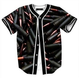 Baseball Jersey Men Stripe Short Sleeve Street Shirts Black White Sport Shirt YAX2002