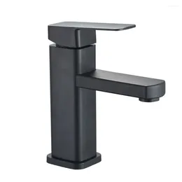 Bathroom Sink Faucets Steel Faucet Black Single Cold Providing Quiet Soft Water Experience For And Counter Basin