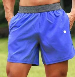 Men Yoga Sports Shorts Outdoor Fitness Quick Dry lululemens Solid Color Tidal current Casual Running lulu Quarter Pant lulus The same model for Internet celebrities