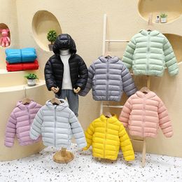 Coat Girls Warm Lightweight Jackets Kids Hooded Casual Outerwear Children's Trends Overcoat Boys Winter Autumn Cotton Clothing 231108