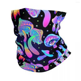 Scarves Trippy Mushroom Bandana Neck Cover Printed Shrooms Balaclavas Wrap Scarf Headwear Running For Men Women Adult