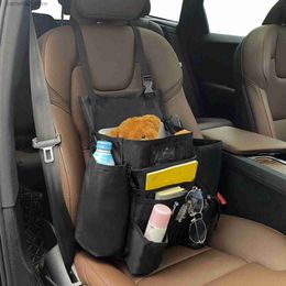 Car Organiser Car Seat Organiser Multi Pocket Water Bottle Holder Front Passenger Seat Storage Bag For Laptop Tablet Travel Office Accessories Q231109