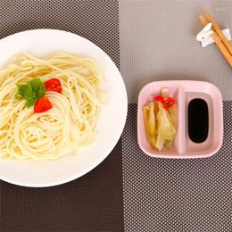 Bowls Household Tableware Wheat Straw Double-cell Small Dish Kitchen Vinegar Soy Sauce Seasoning