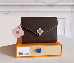 Fashion designer wallets luxury METIS purses womens envelope wallet high-quality brown flower letter Emilie credit card holder short money clutch bags with box