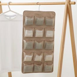 Storage Boxes & Bins Multi Pocket Space Saving Cosmetic Organizer Hanging Bag Socks Bra Clear Jewellery Accessories Underwear Rack Over Door