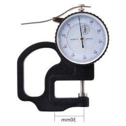 Freeshipping 0-10mm 001mm Dial Thickness Gauge High Precision Metal Case Portable Tester Micrometre Width Measuring Tools Deiti