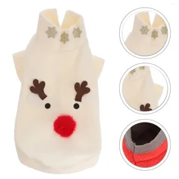 Dog Apparel Christmas Sweater Sweaters Autumn Winter Clothes For Cat Holiday Supplies Size XS White