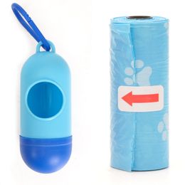 Pickup Pet Bags Portable Garbage With Oval Dispenser Cat Poo Cleanup Waste Bag Wholesale PS2361