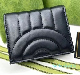 Luxury black id credit card holders women mini wallet fashion leather Coin Wallets men designer purse short Purses Pink bag