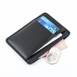 Card Holders Creative Casual Cover Ultra-thin Multi-card ID Leather Case Multi-functional Student Change Holder