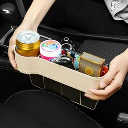 Car Organiser 2023 Universal Auto Seat Crevice Plastic Storage Box Cup Phone Holder Accessories Gadget Rangement