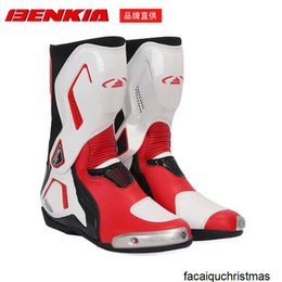 Motorcycle Cycling Boots Authentic BENKIA Footwear BENKIA Motorcycle Riding Boots Motorcycle Cross Country Racing Shoes Warm and Anti Drop Riding Shoes Four S HBZA