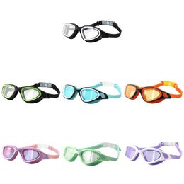 Goggles Women's leak free triathlon water summer swimming pool UV resistant silicone goggles P230601