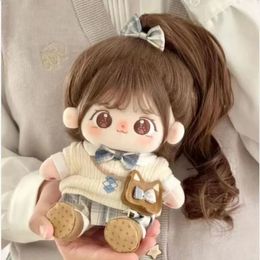 Dolls Miaomiao Cotton Doll Stock 20cm Interchangeable Baby Clothes Plush Figure Gifts to Girls 231109