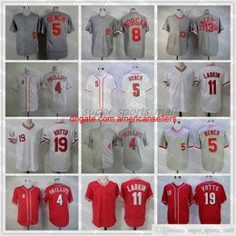 Baseball Jerseys Vintage Jersey 4 Brandon Phillips 13 Dave Concepcion5 Johnny Bench 8 Joe Morgan 11 Larkin