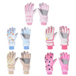 Ski Gloves Child Girls Boys Waterproof Warm Winter Professional Snow Kids Windproof Snowboard Thermal Non Slip Mittens 231109