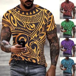 Men's T Shirts Fashion Polynesian Tattoo Art 3d Graphic Shirt Women's Hip Hop Cool Short Sleeve Streetwear Oversized Tops Men Clothing