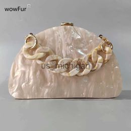 Evening Bags Apricot Colour Half Roon Pearl Champagne Acrylic Box Clutches Evening Lady Travel Party Gilr Shoulder Messenger Wallet Bags J231109